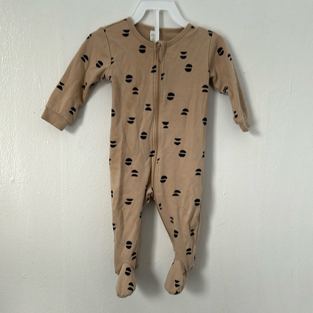 Coffee beans footsie onesie